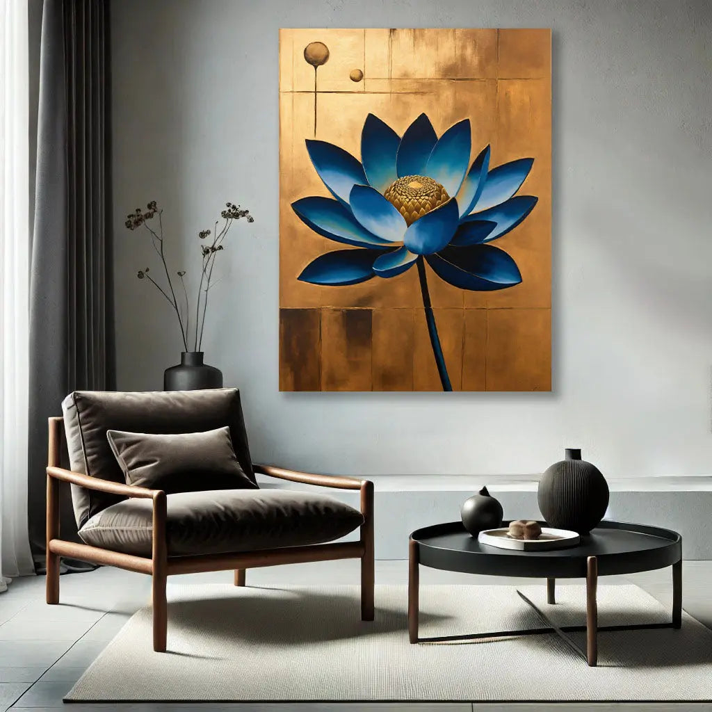 Lotus d'Or et de Saphir Pictiria