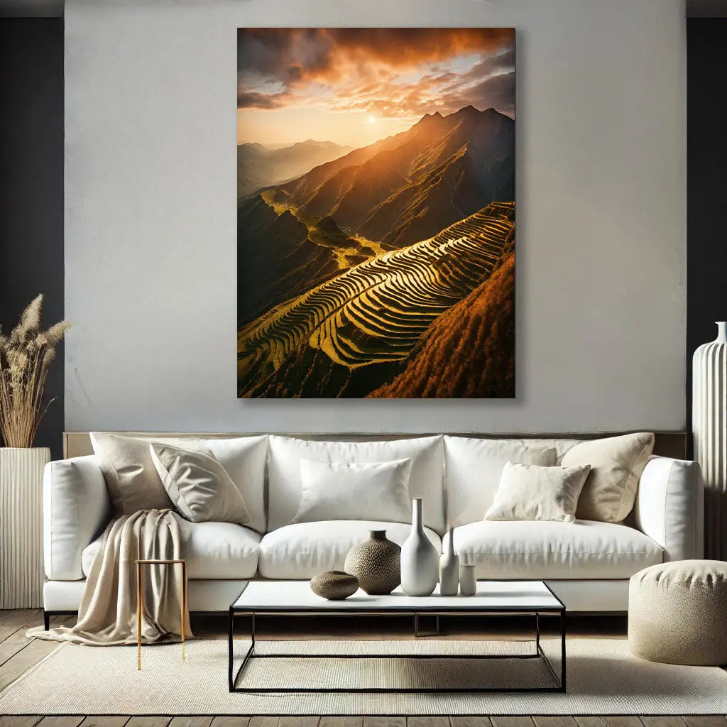 Rizières à l'aube Pictiria