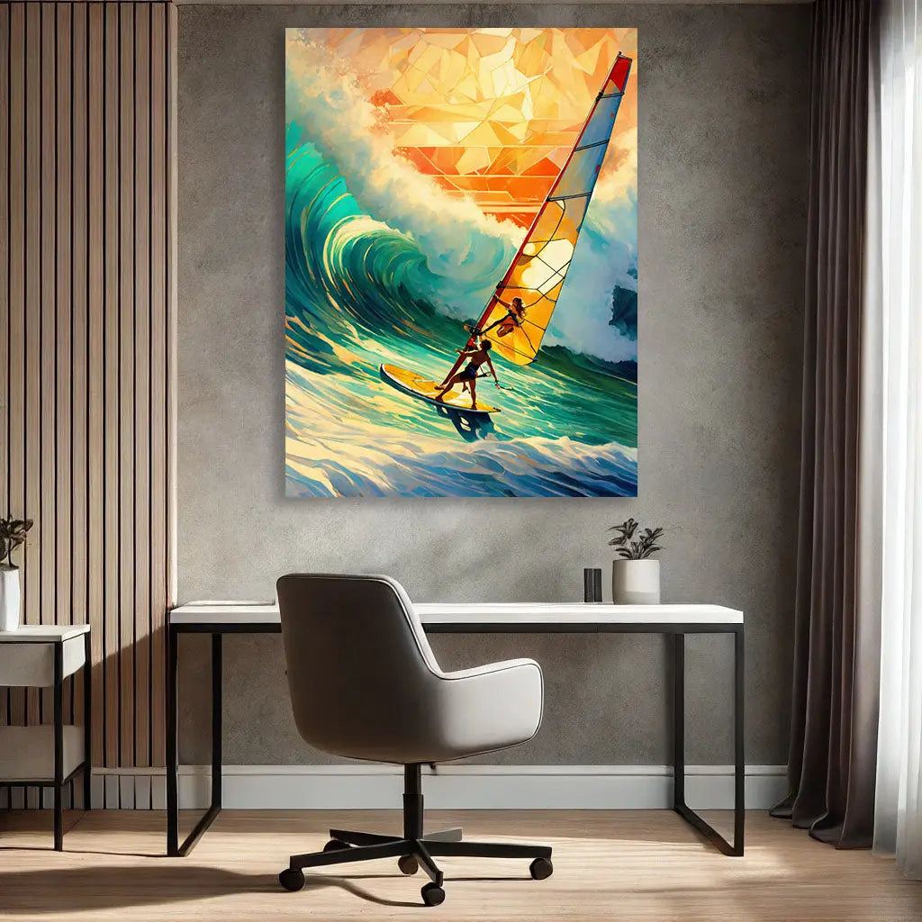 Sunset Surfing Symphony Pictiria