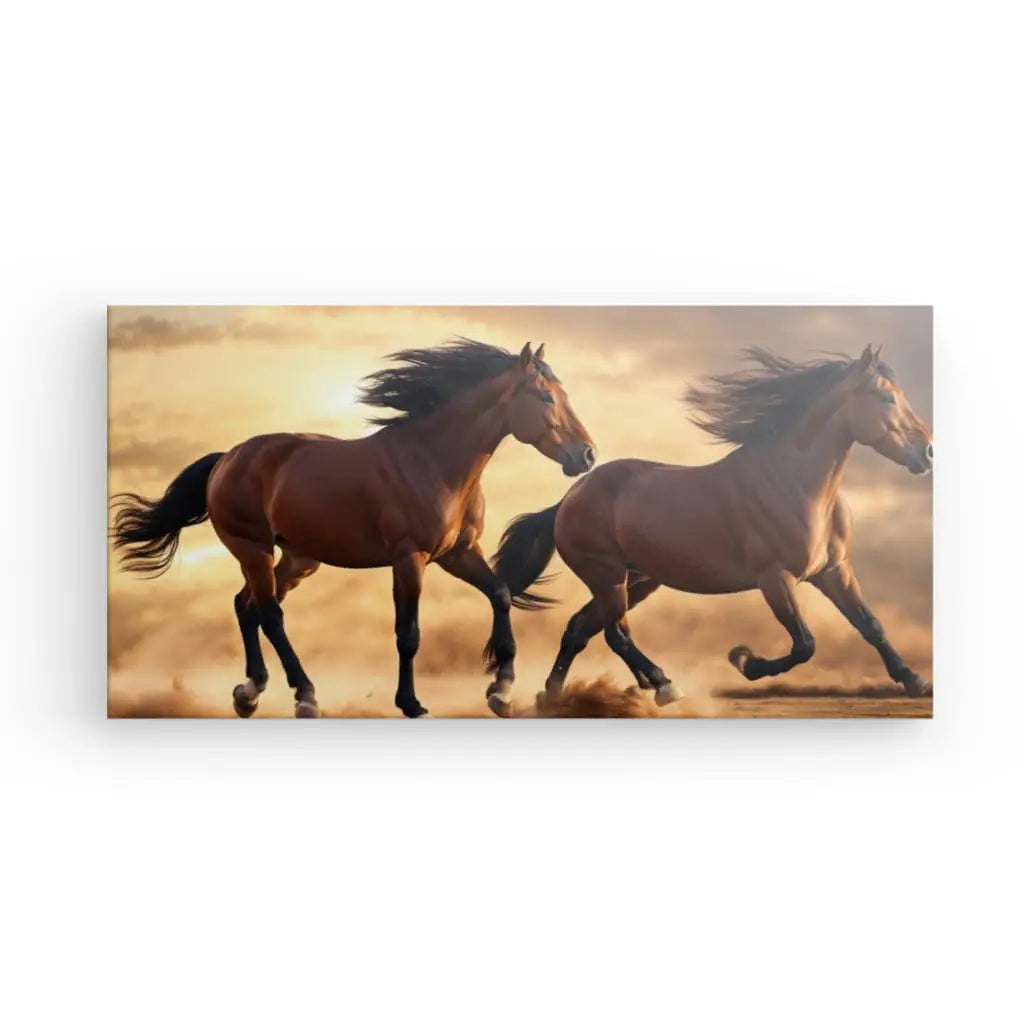Admirez le Tableau Chevaux au Galop, une œuvre captivante qui met en valeur la puissance et la grâce des chevaux. Parfait pour sublimer n'importe quel espace avec une touche réaliste.