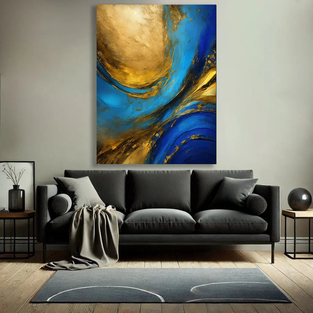 Vagues d'Or et de Saphir Pictiria